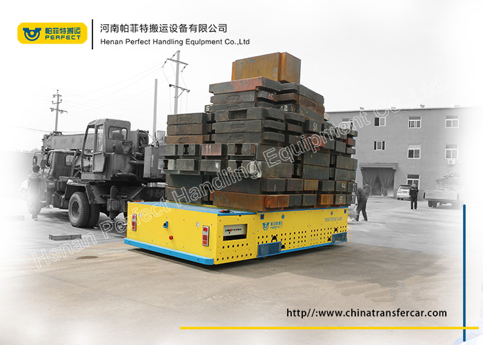 The Application of Industrial Material Electric Handing Trackless Transfer Trailer