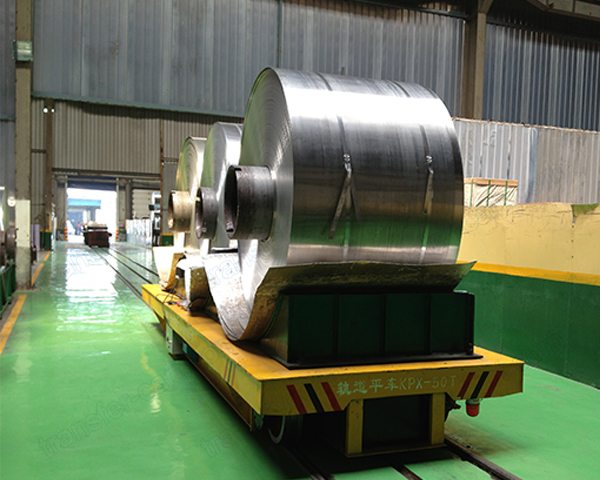 Steel Coil Handling Cart With Rubber Wheel
